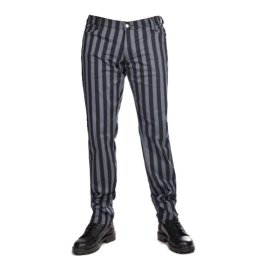 kalhoty unisex Black Pistol - Close Pants Stripe Denim- Black/Grey - B-1-50-319-08