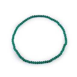 Náhrdelník pružný z broušených skleněných korálků, barva 6 zelená smaragdová
