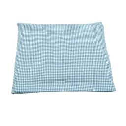 Polštářek s pšeničným zrnem, světle modrá - bílá kostka, 25 x 23 cm