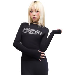 tričko dámské s dlouhým rukávem KILLSTAR - The Powerpuff Girls - Grl Power - Black - KSRA012725