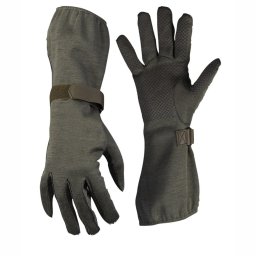 Rukavice pilotní BW NOMEX® dlouhé s gripy ZELENÉ vel. 9