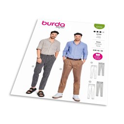 Střih Burda 5722 - Pánské kalhoty, kalhoty se sklady