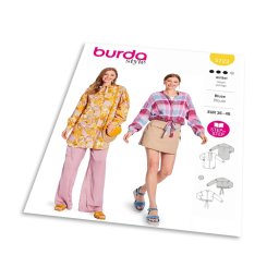 Střih Burda 5723 - Tunika, dlouhá košile, volná košile, košile se skrytým zapínáním, svrchní košile