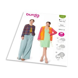 Střih Burda 5729 - Kabátek, francouzské sako, sportovní bunda