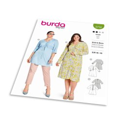 Střih Burda 5732 - Šaty se stahováním, tunika