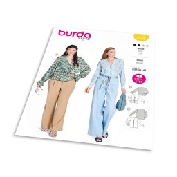Střih Burda 5746 - Propínací halenka, halenka se stahováním v pase
