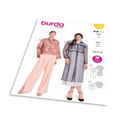 Střih Burda 5750 - Kabátek, svrchní košilové šaty, svrchní košile