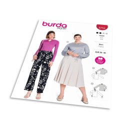 Střih Burda 5752 - Tričko se šněrovaným výstřihem