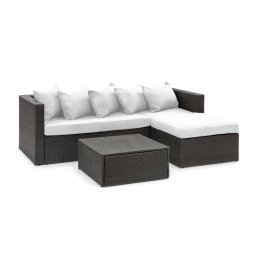 Blumfeldt Theia Lounge Set, zahradní sedací souprava, rohová souprava, stoleček, 5 polštářů, černá