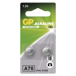 GP Alkalická knofl. baterie GP A76F (LR44), 2 ks 1041007601