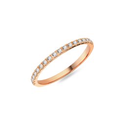 Dámský snubní prsten s diamanty 1,5mm, růžové zlato IZKR003R-F-BR