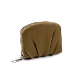 Dámská peněženka řasená 10x11 cm, barva 3 zelená khaki