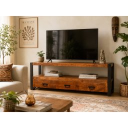 indickynabytek.cz - TV stolek Retro 150x60x45 z indického masivu mango