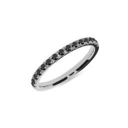 Dámský snubní prsten s černými diamanty 1,9mm, bílé zlato IZKR005A-F-B