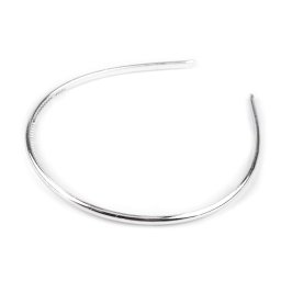 Plastová čelenka do vlasů metalická, barva 1 stříbrná