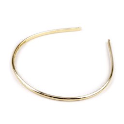 Plastová čelenka do vlasů metalická, barva 2 zlatá sv.