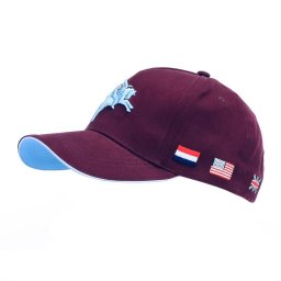 FOSTEX čepice baseball PEGASUS s vlajkami po obvodu VÍNOVÁ
