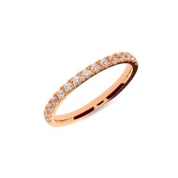 Dámská svatební obroučka s lab-grown diamanty 1,9mm, růžové zlato IZKR005R-F-LG