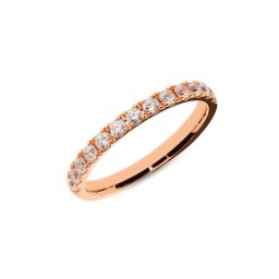 Dámská svatební obroučka s diamanty 2,2mm, růžové zlato IZKR006R-F-BR