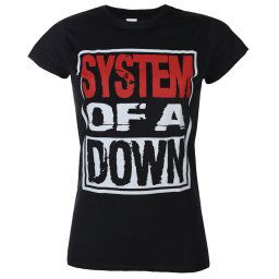 tričko dámské System Of A Down - Logo - Black - HYBRIS - WMX-5-SOAD006-H92-3-BK