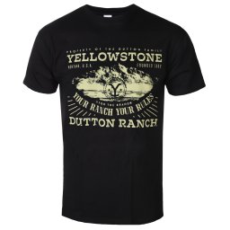 tričko pánské Yellowstone - Your Ranch Your Ranch - Black - HYBRIS - PM-1-YSTN017-H82-8-BK