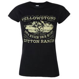 tričko dámské Yellowstone - Your Ranch Your Ranch - Black - HYBRIS - PM-5-YSTN017-H82-8-BK