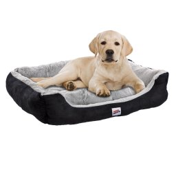 MenaVET Pelíšek pro kočky a psy Baily 75 cm, černo-šedý 86014MV