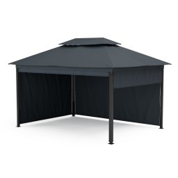 Blumfeldt Grandezza Cortina zahradní altán 3x4 m, odolný proti povětrnostním vlivům, práškově lakovaný, boční rolety