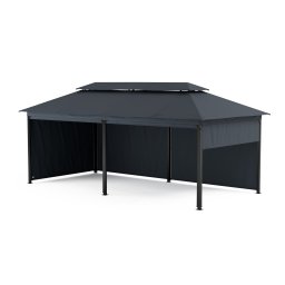 Blumfeldt Grandezza Cortina zahradní altán 3x6 m, odolný vůči povětrnostním vlivům, práškově lakovaný, boční rolety