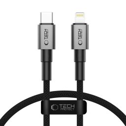 USB-C/Lightning kabel Tech-Protect UltraBoost DNA PD27W/3A 25cm Iron Grey