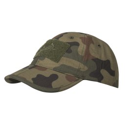 Helikon-Tex čepice baseball suchý zip FOLDING rip-stop PL WOODLAND