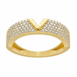 Silvego Zlatý prsten Shana s Brilliance Zirconia ze žlutého 14kt zlata - FNNNR267RGY