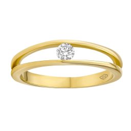 Silvego Zlatý prsten Danika s Brilliance Zirconia ze žlutého 14kt zlata - FNNNF253RGY