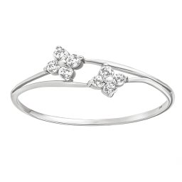 Silvego Zlatý prsten Deidra s Brilliance Zirconia z bílého 14kt zlata - FNNNP229BRGW