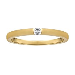 Silvego Zlatý prsten Minimalistic s Brilliance Zirconia ze žlutého 14kt zlata - FNNNR272RGY