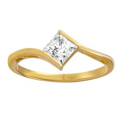 Silvego Zlatý prsten Imogen s Brilliance Zirconia ze žlutého 14kt zlata - FNNNP50RGY