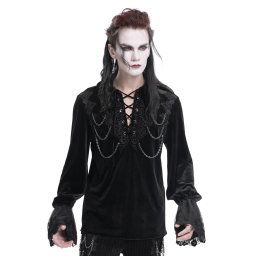 košile pánská DEVIL FASHION - Black Gothic Retro - SHT12601