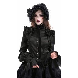 košile dámská DEVIL FASHION - Black Gothic Vintage - SHT122