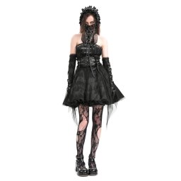 šaty dámské DEVIL FASHION - Black Gothic Punk - SKT218