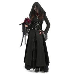 kabát dámský DEVIL FASHION - Black Vintage Gothic - CT24701