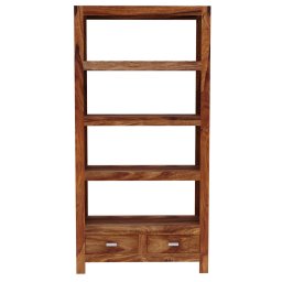 indickynabytek.cz - Knihovna Gani se šuplíky 90x180x35 z indického masivu palisandr / sheesham