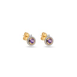 Náušnice s tanzanitem a diamanty Desirae KU2144