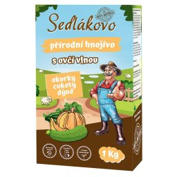 Sedlákovo ekologické přírodní hnojivo na okurky, cukety a dýně s ovčí vlnou je nejkomplexnějším organickým hnojivem. Je určeno pro venkovní pěstování plodové a tykvovité zeleniny, zejména okurek, cuket, melounů a dýní.
