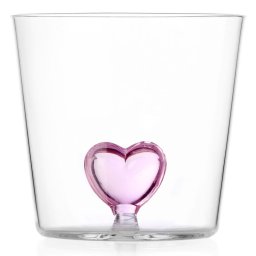 Ichendorf Milano designové sklenice na vodu Cuore Pink Heart