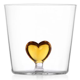 Ichendorf Milano designové sklenice na vodu Cuore Yellow Heart