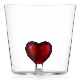Ichendorf Milano designové sklenice na vodu Cuore Red Heart