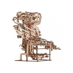 Ugears 3D dřevěné mechanické puzzle Kuličková dráha řetězová