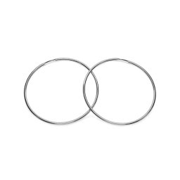 Náušnice kruhy z bílého zlata 6 cm, 14K IZ22953A