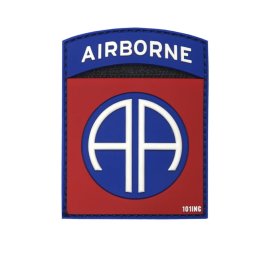 101INC nášivka 3D plastová AIRBORNE 82nd BAREVNÁ