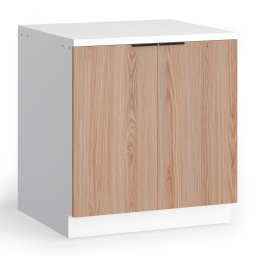 Blumfeldt WoodVista spodní skříňka dřezu, Robustní, Soft-Close závěsy, Hliníkové rukojeti